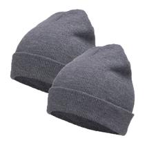 Kit 2 Toucas De Lã Gorro Estilo Beanie Básica Lisa Inverno