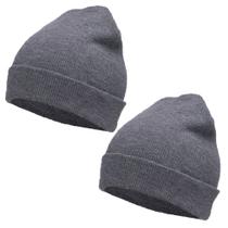 Kit 2 Toucas De Lã Gorro Estilo Beanie Lisa Básica Inverno