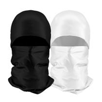 Kit 2 Toucas Ninja Balaclava Capuz Bandana Máscara Gorro Motoqueiro Proteção Poeira Vento Frio