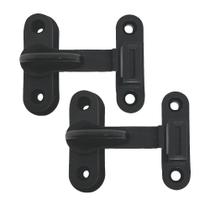 Kit 2 Tranqueta Trinco PVC P/ Porta Sanfonada Janela Preto Kit 2 Tranqueta Trinco PVC P/ Porta Sanfonada Janela Preto