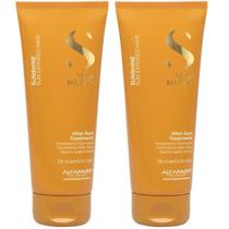 Kit 2 Tratamentos Alfaparf Semi Di Lino Sunshine After-Sun 200ml Hidratação Pós-Sol Praia Piscina