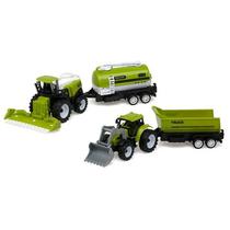 Kit 2 Tratores com Carreta em Miniatura Fazenda 9972-30B - Dorémi Kit 2 Tratores com Carreta em Miniatura Fazenda 9972-30B - Dorémi