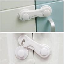 Kit 2 Trava de Segurança Bebê Para Armário Gaveta Branco Kit 2 Trava de Segurança Bebê Para Armário Gaveta Branco