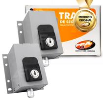Kit 2 Travas Eletromagnética de Portão Dog Steel Custom 127V Cinza