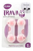Kit 2 Travas Gaveta Armário Segurança Proteção Bebê - Clink