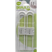 Kit 2 Travas Para Armario Porta Ajustavel Regulavel Multiuso