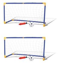 Kit 2 Trave e Bola Infantil Chute a Gol Kit com Rede Bomba Brinquedo Futebol DM Toys DMT5075 Kit 2 Trave e Bola Infantil Chute a Gol Kit com Rede Bomba Brinquedo Futebol DM Toys DMT5075
