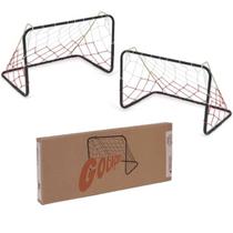 Kit 2 Traves Futebol Brinquedo Infantil Golzinho de Ferro Com Redinha