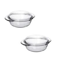 Kit 2 Travessas Forma Terrina 1 Litro