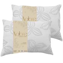 Kit 2 Travesseiro 100% Algodão Jacquard 50x70 Luxo Conforto - Arte & Cazza