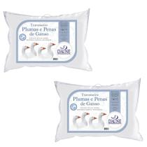 Kit 2 Travesseiro 12cm de altura - Penas e Plumas Kit 2 Travesseiro 12cm de altura - Penas e Plumas
