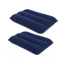 Kit 2 Travesseiro Almofada Inflável Viagem Passeio Camping