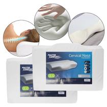 Kit 2 Travesseiro Cervical Ortopédico MasterComfort Visco Nasa Alinha Coluna Pescoço Adeus Torcicolo Kit 2 Travesseiro Cervical Ortopédico MasterComfort Visco Nasa Alinha Coluna Pescoço Adeus Torcicolo