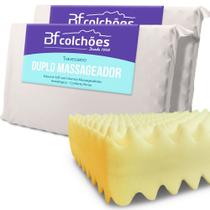 Kit 2 Travesseiro Duplo Massageador De Espuma Soft Firme 50x70cm BF Colchões Emcompre Kit 2 Travesseiro Duplo Massageador De Espuma Soft Firme 50x70cm BF Colchões Emcompre