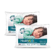 Kit 2 travesseiro infantil health kids 180 fios - trisoft