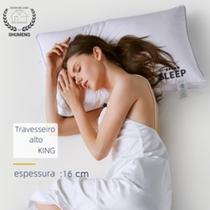 KIT 2 Travesseiro Luxo Antialérgico 100% Algodao Pillow Fibra 70 X45cm