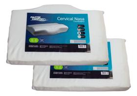 Kit 2 Travesseiro Nasa Cervical Ortopédico Antialérgico Kit 2 Travesseiro Nasa Cervical Ortopédico Antialérgico