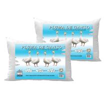 kit 2 Travesseiro Pluma de Ganso Cervical Confortável Antialérgico Jacquard - Arte & Cazza