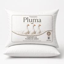 Kit 2 Travesseiro Pluma de Ganso Sintetica 70x50cm Macio Conforto Casal Hotel Pousada Kit 2 Travesseiro Pluma de Ganso Sintetica 70x50cm Macio Conforto Casal Hotel Pousada
