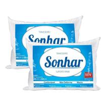 Kit 2 Travesseiro Premium Sonhar 70 Cm X 50 Cm 100% Algodão