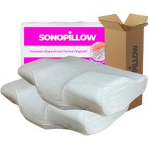 Kit 2 Travesseiro Sonofix Meu Sono Top Cervical Ortopédico Nasa - Sonopillow
