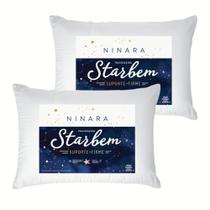 Kit 2 Travesseiro Suporte Firme 50x70 Branco Ninara