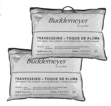 KIT 2 Travesseiro Toque de Pluma 233 Fios Algodão Buddemeyer