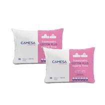 Kit 2 Travesseiros a vacuo Cotton Plus Camesa Suporte Firme 50x70cm Kit 2 Travesseiros a vacuo Cotton Plus Camesa Suporte Firme 50x70cm