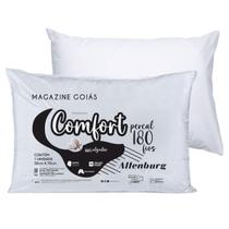 Kit 2 Travesseiros Altenburg Comfort Fio Percal 100 Algodão 180 Fios Antialergico