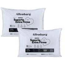 Kit 2 Travesseiros Altenburg Suporte Extra Firme 180 Fios Lavável 50cm x 70cm Branco