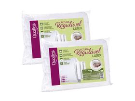 Kit 2 Travesseiros Altura Regulável Látex Kit 2 Travesseiros Altura Regulável Látex