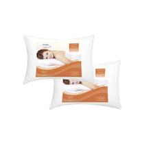 Kit 2 Travesseiros Amore 100% Poliéster Ortobom 20x50x70