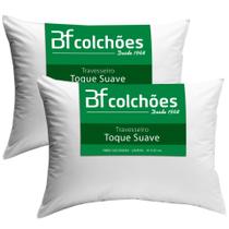 Kit 2 Travesseiros Antialérgico de Fibra Macio Lavável 45X65 BF Colchões Kit 2 Travesseiros Antialérgico de Fibra Macio Lavável 45X65 BF Colchões