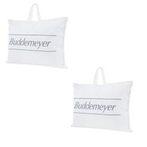 Kit 2 Travesseiros Buddemeyer Toque de Pluma 50 x 70cm 100% Algodão Branco