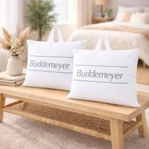 Kit 2 Travesseiros Buddemeyer Toque de Pluma 50 x 70cm 100% Algodão Branco Kit 2 Travesseiros Buddemeyer Toque de Pluma 50 x 70cm 100% Algodão Branco