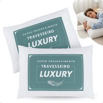 Kit 2 Travesseiros Capa com Ziper Select Luxury Matelado Macio Antialergico Branco