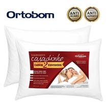 Kit 2 Travesseiros Casadinho Ortobom Microfibra 2 Unidades