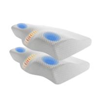 Kit 2 Travesseiros Cervical Ergonômico Ortopédico Alívio de Dor no Corpo Kit 2 Travesseiros Cervical Ergonômico Ortopédico Alívio de Dor no Corpo
