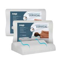Kit 2 Travesseiros com Capa Viscoelástico Comfort Cervical Kit 2 Travesseiros com Capa Viscoelástico Comfort Cervical