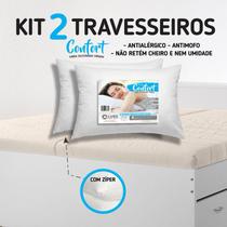 kit 2 travesseiros Confort 50cm x 70cm com zíper Macio kit 2 travesseiros Confort 50cm x 70cm com zíper Macio
