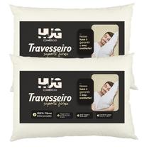 Kit 2 Travesseiros Confort Fibra Luxo Antialergico 50x70