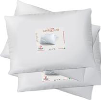 Kit 2 Travesseiros Confortline Antialérgico Algodão