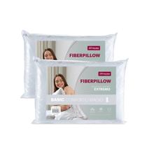 Kit 2 Travesseiros de Fibra Siliconada Fiberpillow Basic Orthocrin 40x60x12