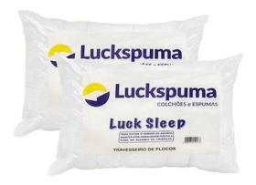 Kit 2 Travesseiros De Flocos De Espuma Suporte Firme Luckspuma