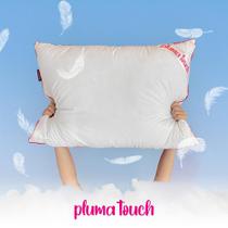 Kit 2 Travesseiros de Pluma Touch - I wanna sleep, conforto premium, tecido 100% algodão 200 fios, fibra siliconada e pluma sintética.