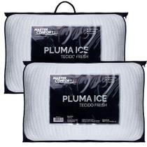 Kit 2 Travesseiros Fibra Pluma Ice