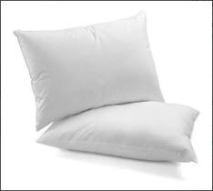 Kit 2 Travesseiros Fibra Silicone 100% Algodão 68cm x 48cm Branco Kit 2 Travesseiros Fibra Silicone 100% Algodão 68cm x 48cm Branco