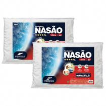Kit 2 Travesseiros Fibrasca Nasa Nasão Dupla Face Alto 14cm Conforto Kit 2 Travesseiros Fibrasca Nasa Nasão Dupla Face Alto 14cm Conforto