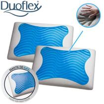 Kit 2 Travesseiros Gelflex Nasa Alto Duoflex