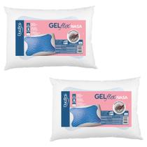 Kit 2 Travesseiros Gelflex NASA P/ Dormir de Lado e Costas - Duoflex GN1108